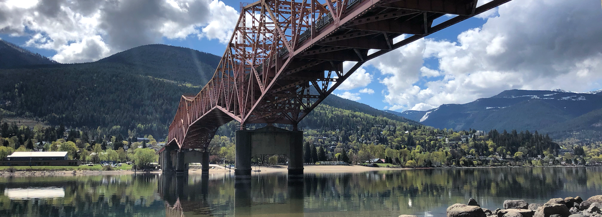 an orange bridge